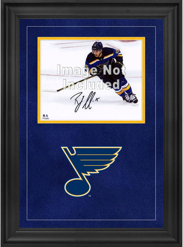 St. Louis Blues 2019 Stanley Cup Champions Deluxe Framed Autographed Blue  Adidas Authentic Jersey with Multiple Signatures