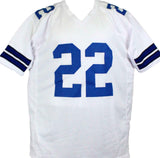Emmitt Smith Autographed White Pro Style Jersey *R2-Beckett W Hologram *Silver