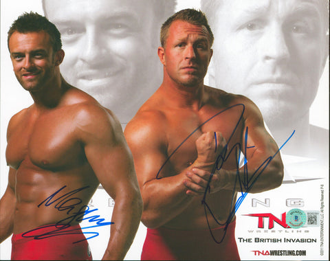 Brutus Magnus & Doug Williams Signed 8x10 TNA Wrestling Promo Photo BAS #BG82391