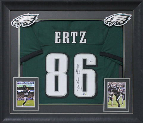 Zach Ertz Authentic Signed Green Pro Style Framed Jersey Autographed BAS