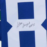 Framed Steve Largent Seattle Seahawks Signed Blue Authentic Jersey & HOF 95 Insc