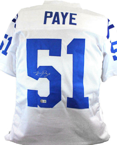 Kwity Paye Autographed White Pro Style Jersey- Beckett W Hologram *Silver