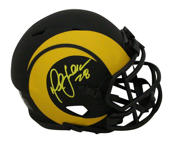 Marshall Faulk Autographed Los Angeles Rams Eclipse Mini Helmet Beckett 33733
