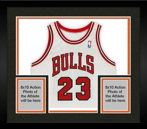 Frmd Michael Jordan Chicago Bulls Signed White Champion Jersey - Upper Deck