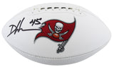 Buccaneers Devin White Authentic Signed White Panel Logo Football BAS Witnessed