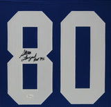 STEVE LARGENT (Seahawks blue SKYLINE) Signed Autographed Framed Jersey JSA