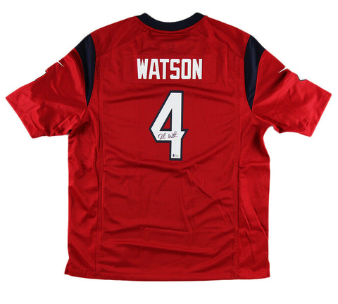 DeShaun Watson Signed Houston Texans Nike Elite Red NFL Jersey