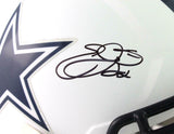 Emmitt Smith Signed F/S Dallas Cowboys Flat White Speed Helmet- Beckett W Auth