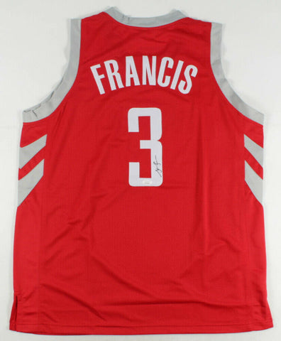 Steve Francis Signed Houston Rockets Red Jersey (JSA COA) 3xAll Star Point Guard