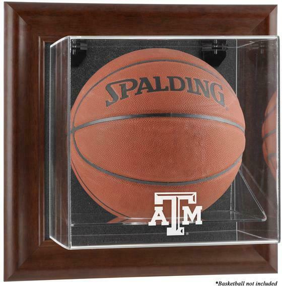 Texas A&M Aggies Brown Framed Wall-Mountable Basketball Display Case - Fanatics