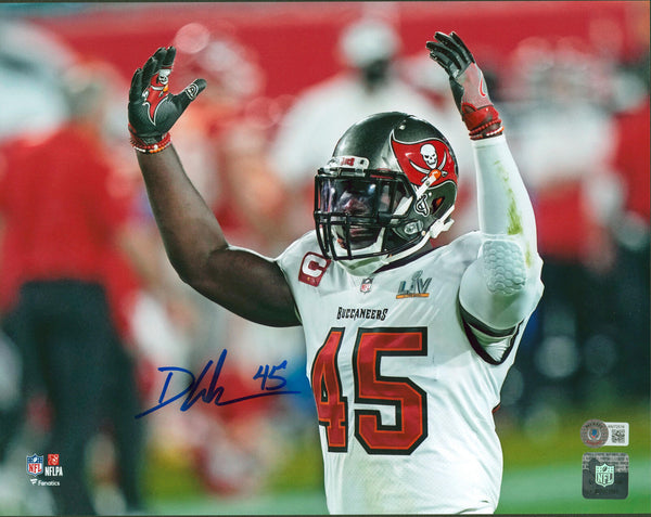 Buccaneers Devin White Authentic Signed 11x14 Super Bowl LV Photo BAS Witnessed
