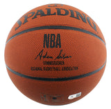 Lakers Magic Johnson Authentic Signed Spalding White Panel Basketball BAS Wit