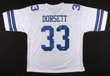 Tony Dorsett Signed Dallas Cowboy White Jersey (Beckett) 4xPro Bowl Running Back