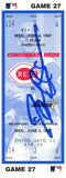 Deion Sanders Signed Cincinnati Reds 6/4/1997 vs Astros Ticket BAS 37201
