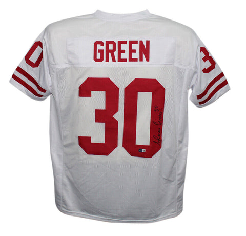 Ahman Green Autographed/Signed College Style White XL Jersey Beckett 37093