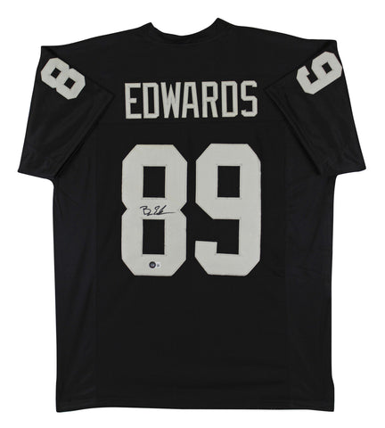 Bryan Edwards Authentic Signed Black Pro Style Jersey Autographed BAS Witnessed