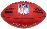 MAC JONES AUTOGRAPHED SIGNED NFL LEATHER FOOTBALL PATRIOTS BECKETT QR 202969