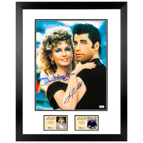 Olivia Newton-John & John Travolta Autographed Grease 11x14 Framed Photo