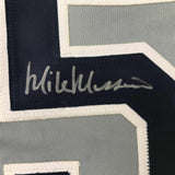 FRAMED Autographed/Signed MIKE MUSSINA 33x42 New York Grey Jersey JSA COA Auto
