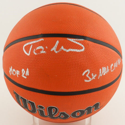 Toni Kukoc Signed NBA Authentic Series Basketball Inscrd "HOF 21 & 3x NBA Champ"
