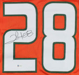 Clinton Portis Signed Miami Hurricanes Jersey (Beckett COA) 2xPro Bowl R.B.