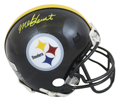 Steelers Mel Blount Authentic Signed Black Rep Mini Helmet BAS Witnessed