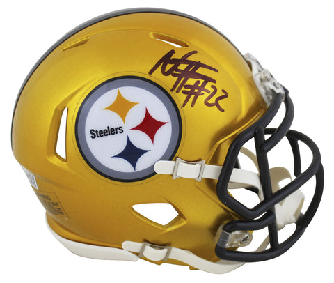 Steelers Najee Harris Authentic Signed Flash Speed Mini Helmet Fanatics COA