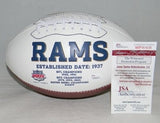 JACK YOUNGBLOOD AUTOGRAPHED SIGNED LOS ANGELES RAMS WHITE LOGO FOOTBALL JSA