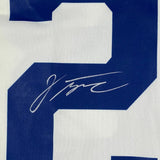 FRAMED Autographed/Signed JONATHAN TAYLOR 33x42 Colts White Jersey Fanatics COA