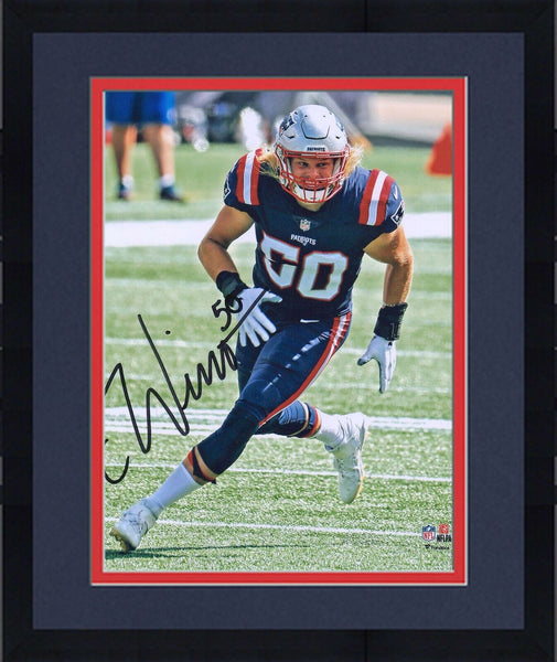 Framed Chase Winovich New England Patriots Signed 8" x 10" Vertical Photo