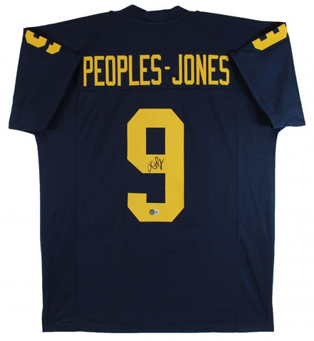 Donovan Peoples-Jones Signed Michigan Wolverine Jersey (Beckett) Clv. Browns W.R