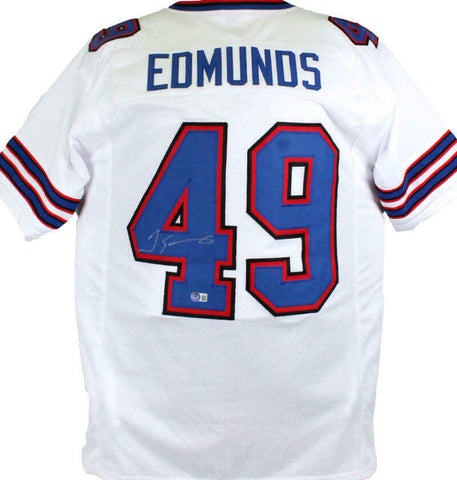 Tremaine Edmunds Autographed White Pro Style Jersey- Beckett W Hologram *Silver