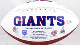 Jessie Armstead Signed New York Giants Logo Football w/5x Pro Bowls-Beckett W