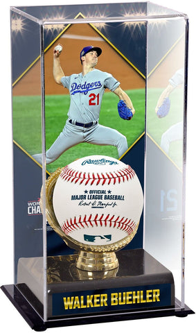 Walker Buehler LA Dodgers 2020 World Series Champs Display Case with Image