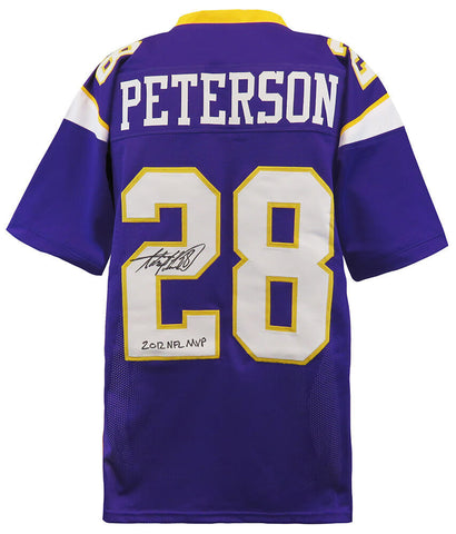 Adrian Peterson Signed Purple Custom Football Jersey w/2012 NFL MVP - (SS COA)