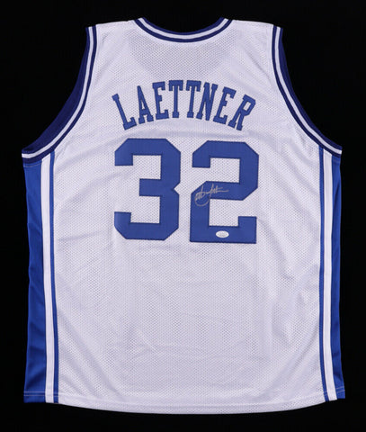 Christian Laettner Signed Duke Blue Devils Jersey (JSA COA) 3rd Overall Pk 1992