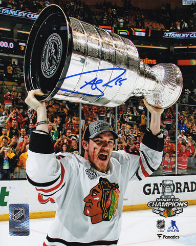 Andrew Shaw Signed Chicago Blackhawks 2013 SC Cup Bloody Face 8x10 Photo -SS COA