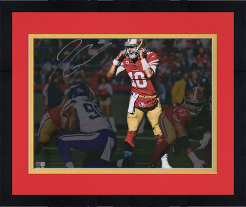 Framed Jimmy Garoppolo San Francisco 49ers Signed 16" x 20" At The Line Photo