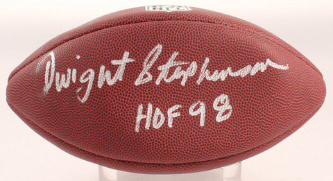 Dwight Stephenson Signed NFL Football Inscribed "HOF 98" (Schwartz COA) Dolphins