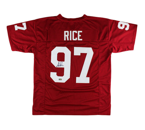 Simeon Rice Signed Arizona Custom Red Jersey