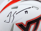 Tremaine Edmunds Autographed Virginia Tech Speed Mini Helmet - Beckett W Holo
