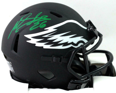 Miles Sanders Signed Philadelphia Eagles Eclipse Speed Mini Helmet - JSA W Auth