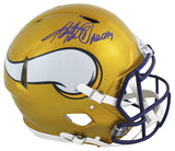 Vikings Adrian Peterson Signed Flash Full Size Speed Proline Helmet BAS Witness