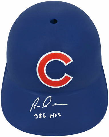 Aramis Ramirez Signed Chicago Cubs Rep Souvenir Batting Helmet w/386 HRs -SS COA