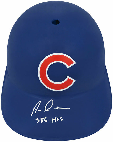 Aramis Ramirez Signed Chicago Cubs Rep Souvenir Batting Helmet w/386 HRs -SS COA