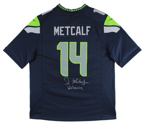 Seahawks D.K. Metcalf Authentic Signed Navy Blue Nike Jersey BAS Witnessed
