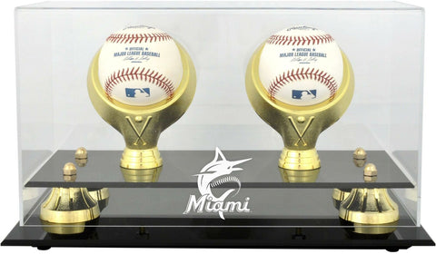 Miami Marlins Golden Classic Two Baseball 2019 Logo Display Case - Fanatics