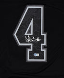 Dak Prescott Autographed Cowboys Black rflctv Nike Limited Jersey-Beckett W Holo