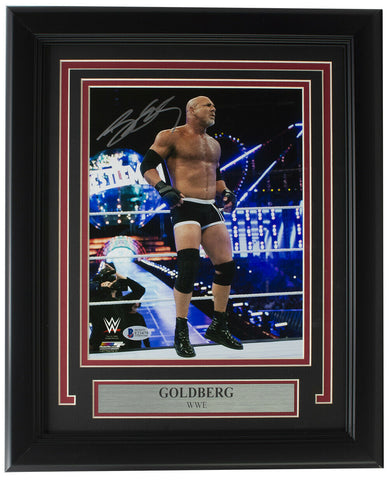 Goldberg Signed Framed 8x10 WWE Wrestling Photo BAS