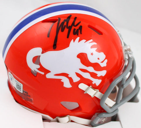John Lynch Autographed Denver Broncos 1966 Speed Mini Helmet *Top-Beckett W Holo